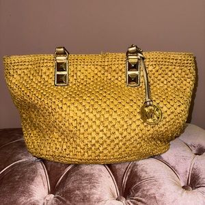 Michael Kors Straw Tote Bag